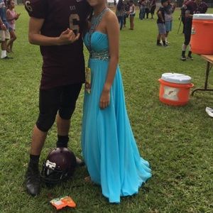 Blue homecoming princess dress